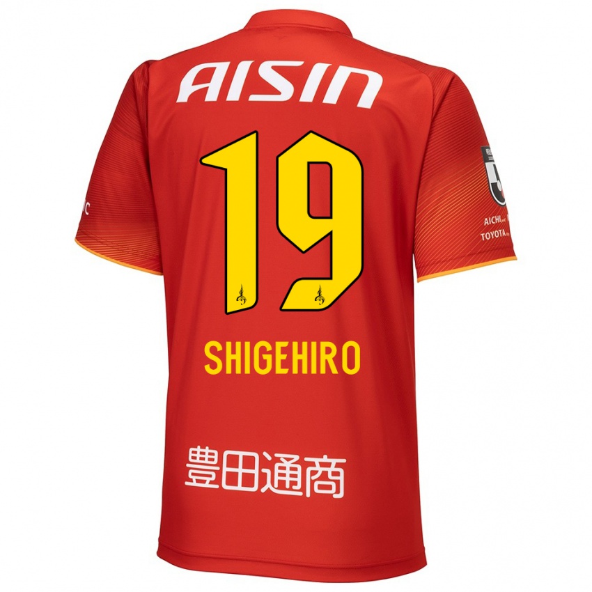 Kinder Takuya Shigehiro #19 Rot Weiß Gelb Heimtrikot Trikot 2024/25 T-Shirt Österreich