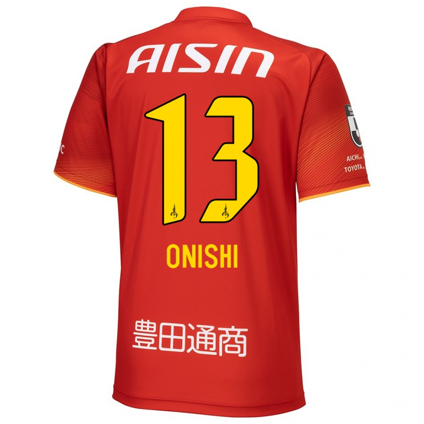 Kinder Ritsu Onishi #13 Rot Weiß Gelb Heimtrikot Trikot 2024/25 T-Shirt Österreich