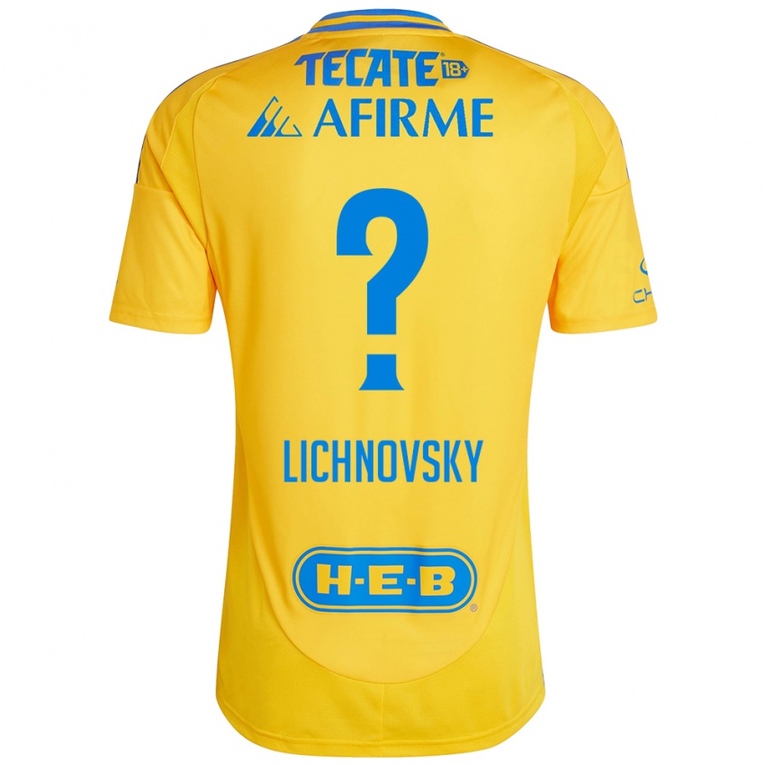 Kinder Igor Lichnovsky #0 Goldgelb Heimtrikot Trikot 2024/25 T-Shirt Österreich