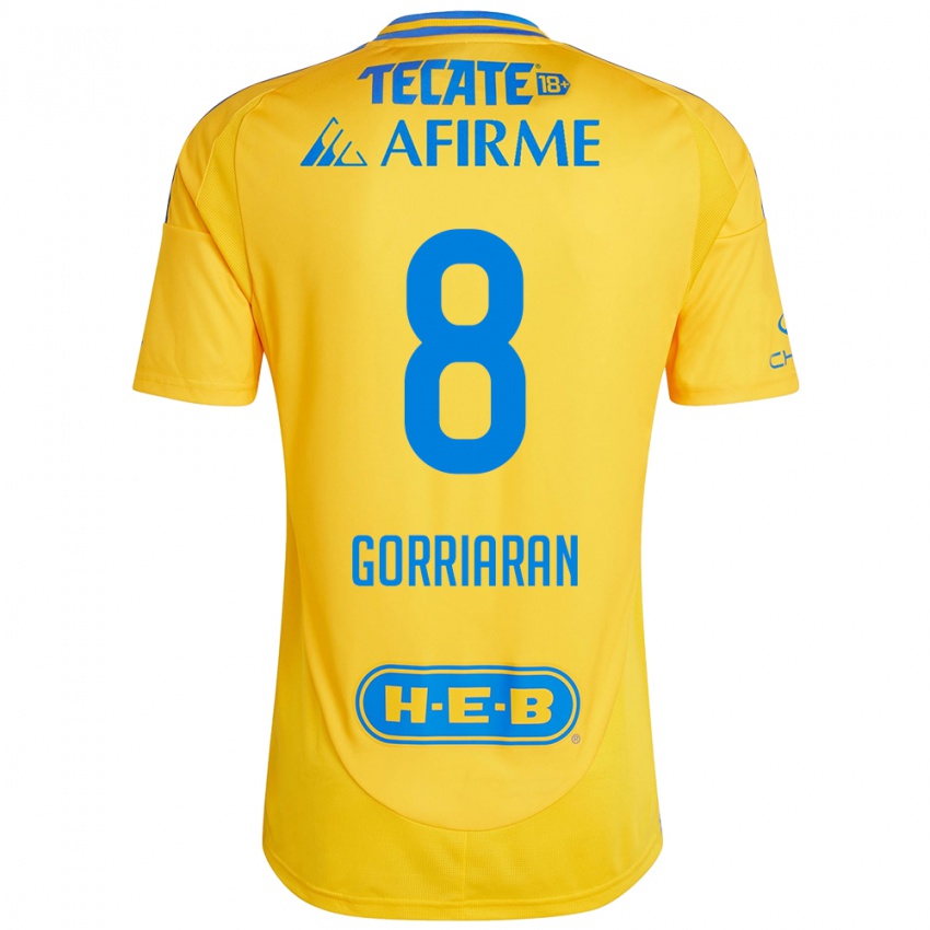 Kinder Fernando Gorriarán #8 Goldgelb Heimtrikot Trikot 2024/25 T-Shirt Österreich