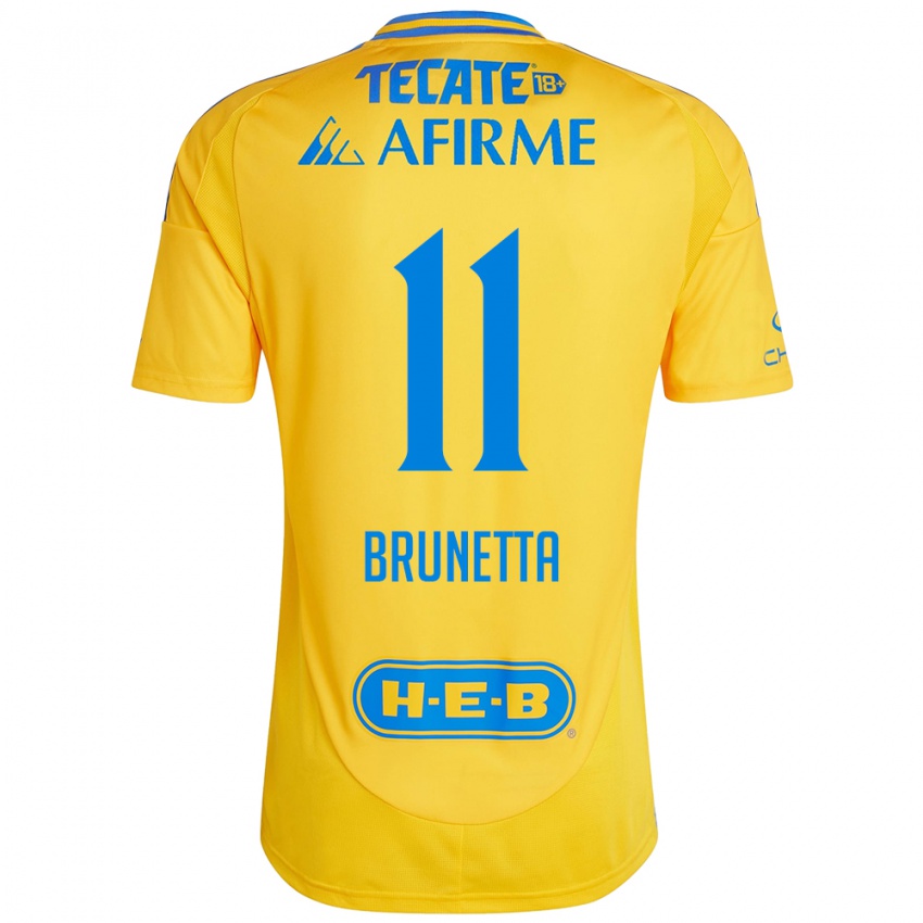 Kinder Juan Brunetta #11 Goldgelb Heimtrikot Trikot 2024/25 T-Shirt Österreich