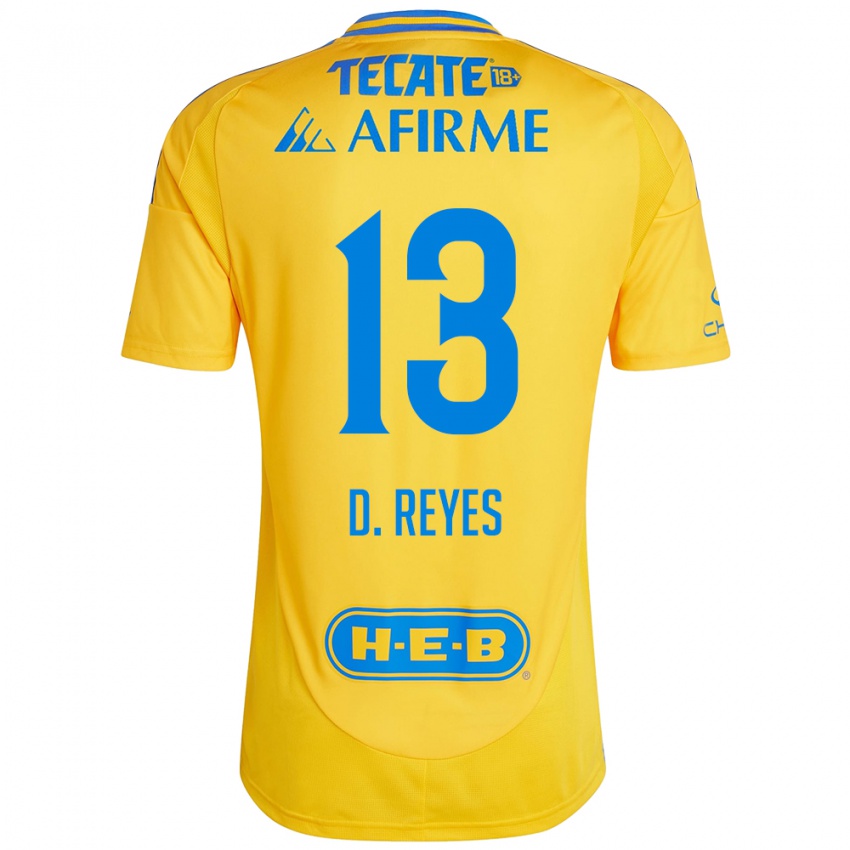 Kinder Diego Reyes #13 Goldgelb Heimtrikot Trikot 2024/25 T-Shirt Österreich