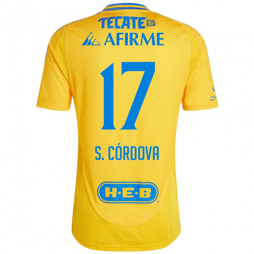 Kinder Sebastian Cordova #17 Goldgelb Heimtrikot Trikot 2024/25 T-Shirt Österreich