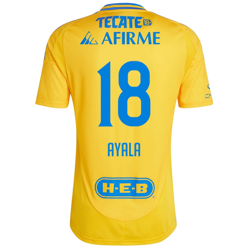 Kinder David Ayala #18 Goldgelb Heimtrikot Trikot 2024/25 T-Shirt Österreich