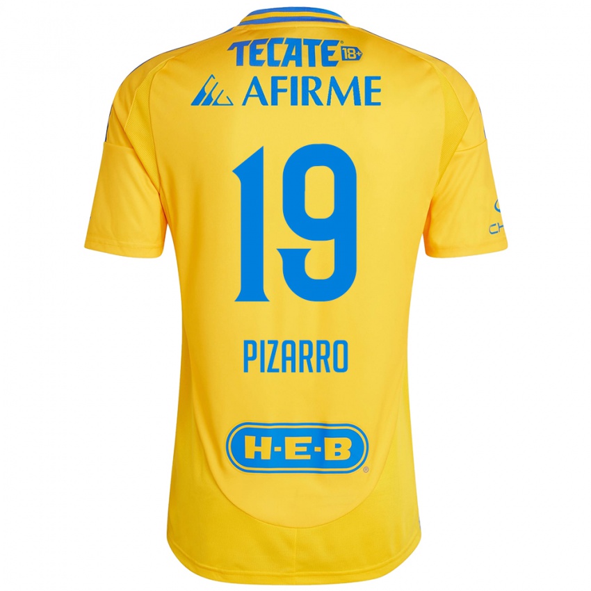 Kinder Guido Pizarro #19 Goldgelb Heimtrikot Trikot 2024/25 T-Shirt Österreich