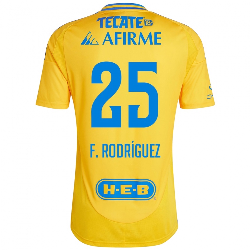 Kinder Felipe Rodríguez #25 Goldgelb Heimtrikot Trikot 2024/25 T-Shirt Österreich