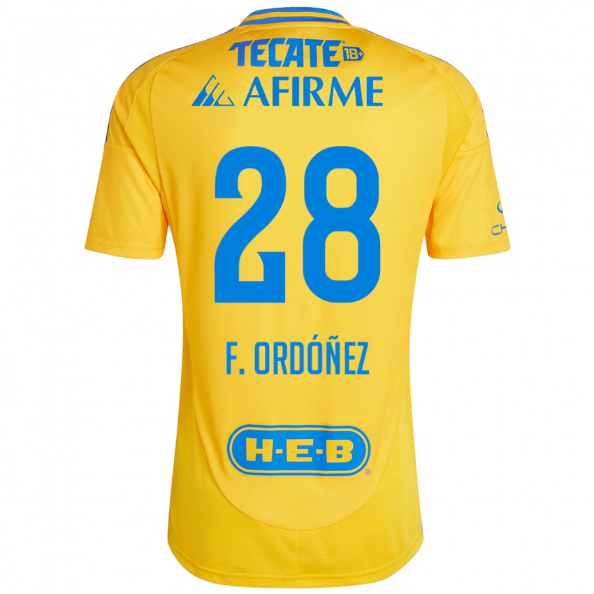 Kinder Fernando Ordóñez #28 Goldgelb Heimtrikot Trikot 2024/25 T-Shirt Österreich