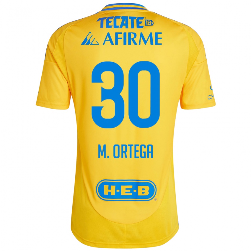 Kinder Miguel Ortega #30 Goldgelb Heimtrikot Trikot 2024/25 T-Shirt Österreich