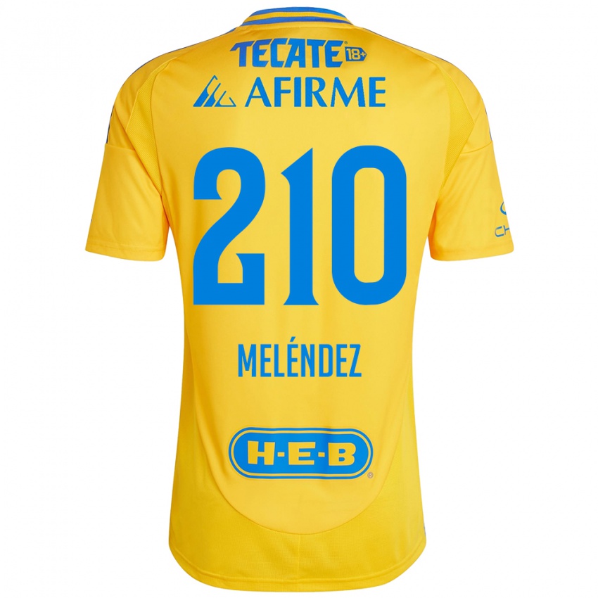 Kinder Marcelo Meléndez #210 Goldgelb Heimtrikot Trikot 2024/25 T-Shirt Österreich