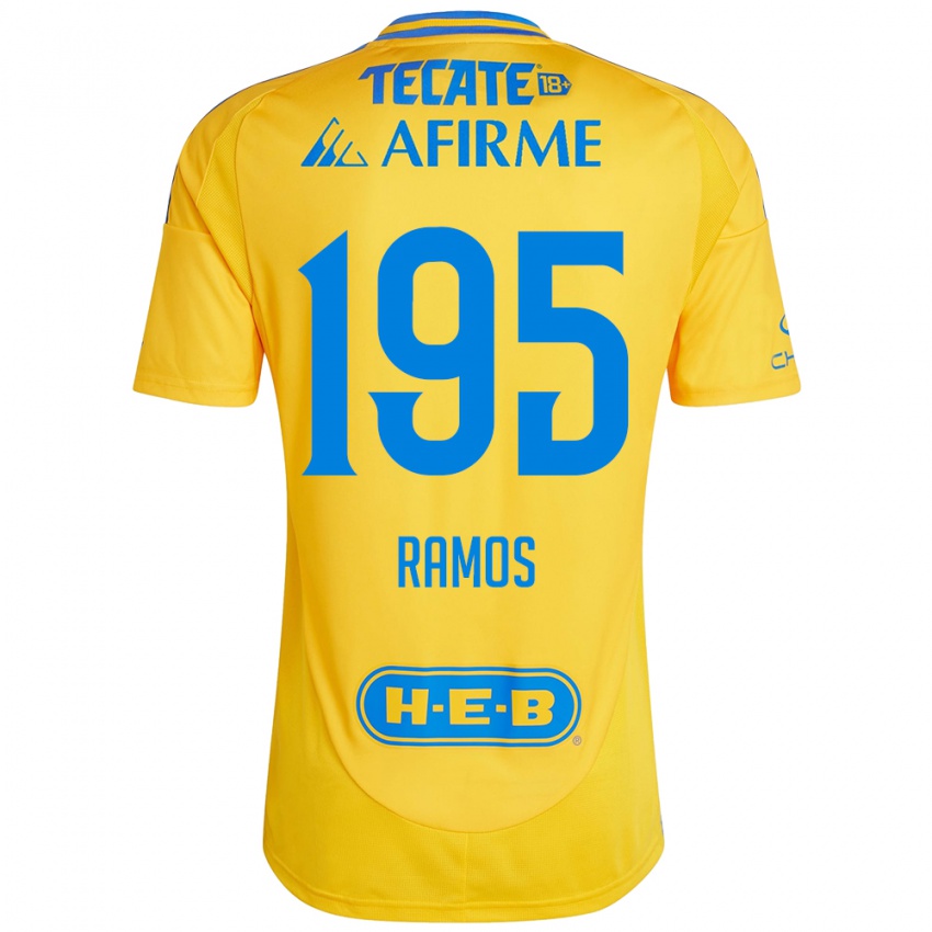 Kinder Rodrigo Ramos #195 Goldgelb Heimtrikot Trikot 2024/25 T-Shirt Österreich