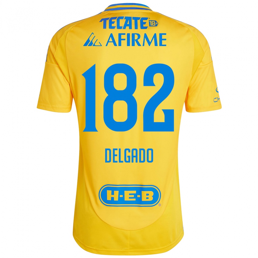 Kinder Arturo Delgado #182 Goldgelb Heimtrikot Trikot 2024/25 T-Shirt Österreich