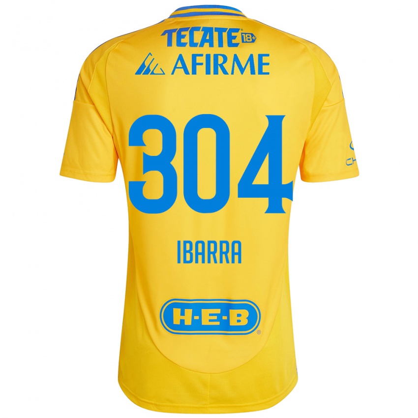 Kinder Luis Ibarra #304 Goldgelb Heimtrikot Trikot 2024/25 T-Shirt Österreich