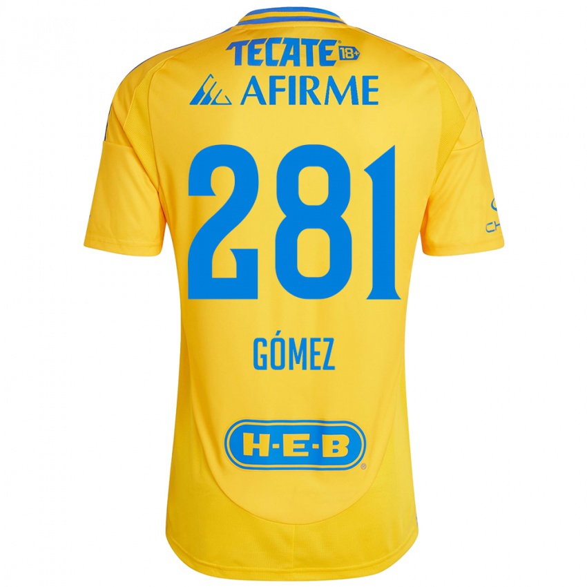 Kinder Luis Gómez #281 Goldgelb Heimtrikot Trikot 2024/25 T-Shirt Österreich