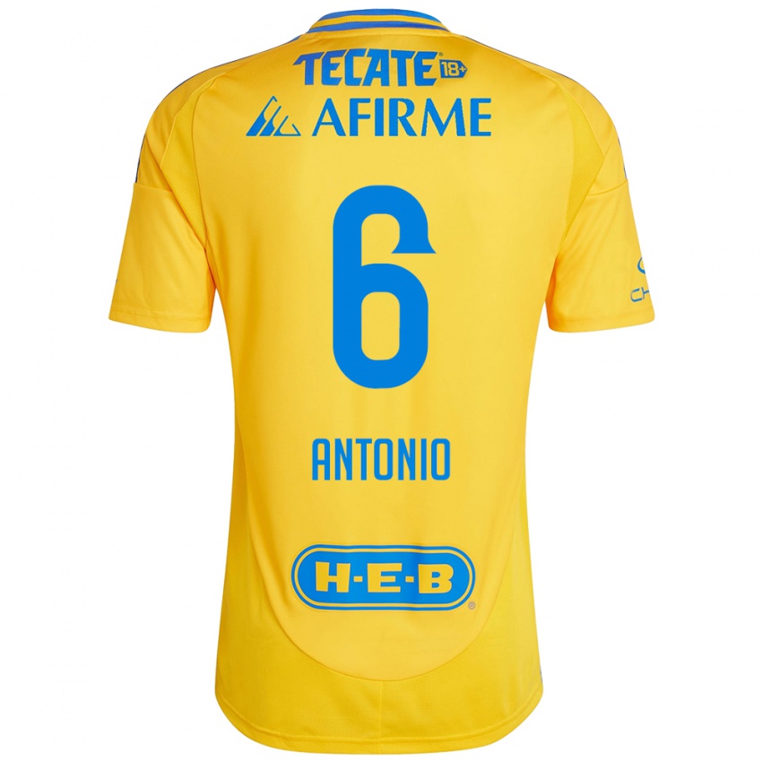 Kinder Nancy Antonio #6 Goldgelb Heimtrikot Trikot 2024/25 T-Shirt Österreich