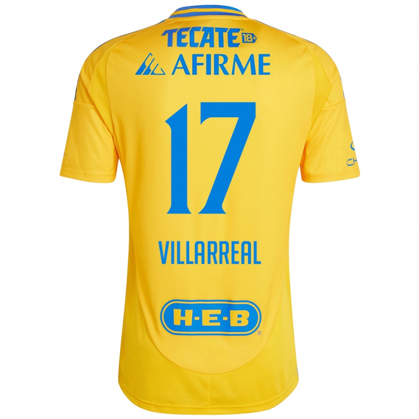 Kinder Natalia Villarreal #17 Goldgelb Heimtrikot Trikot 2024/25 T-Shirt Österreich