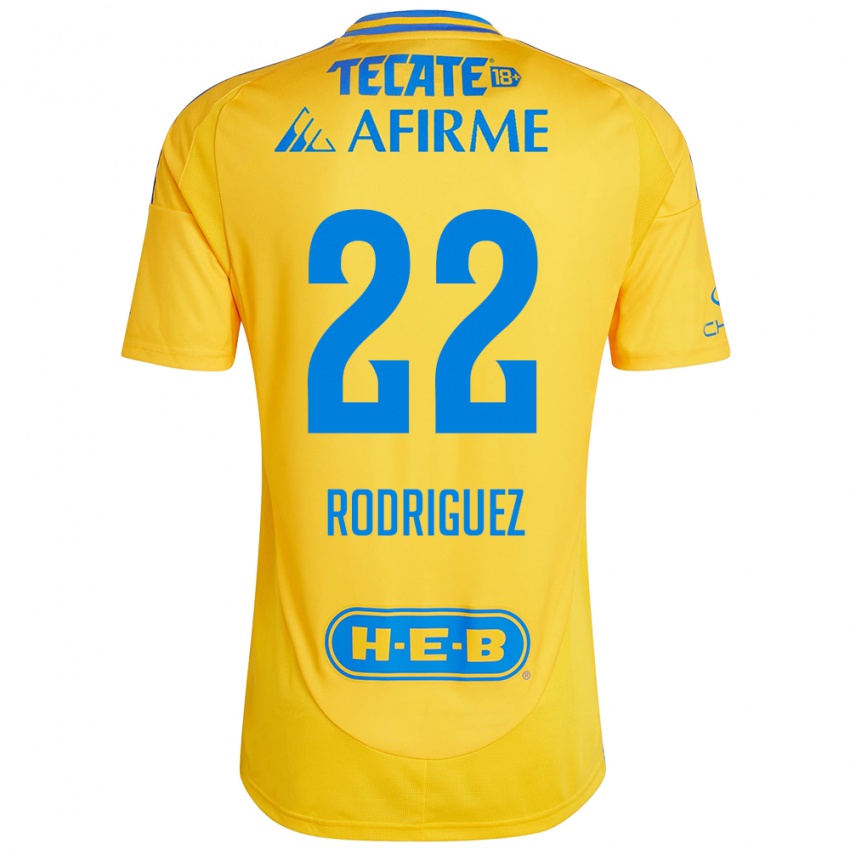 Kinder Anika Rodriguez #22 Goldgelb Heimtrikot Trikot 2024/25 T-Shirt Österreich