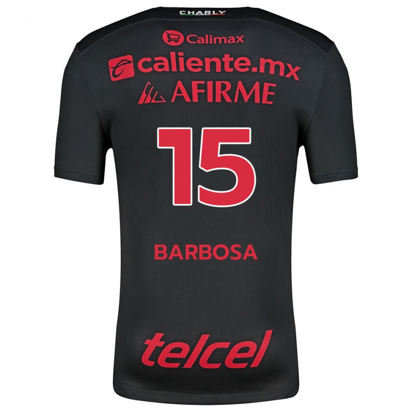 Kinder Diego Barbosa #15 Schwarz Rot Heimtrikot Trikot 2024/25 T-Shirt Österreich