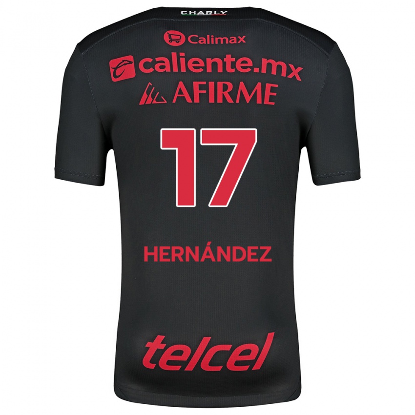 Kinder Rubén Hernández #17 Schwarz Rot Heimtrikot Trikot 2024/25 T-Shirt Österreich