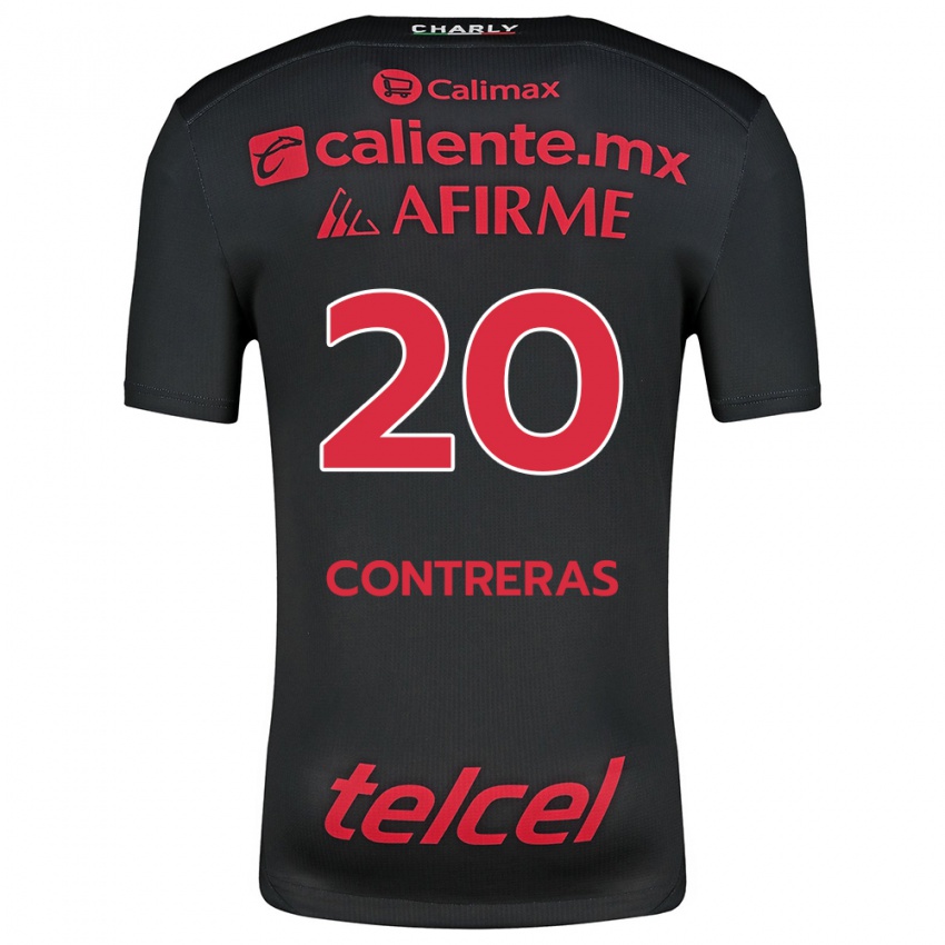 Kinder Francisco Contreras #20 Schwarz Rot Heimtrikot Trikot 2024/25 T-Shirt Österreich