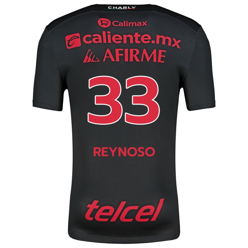 Kinder Emanuel Reynoso #33 Schwarz Rot Heimtrikot Trikot 2024/25 T-Shirt Österreich