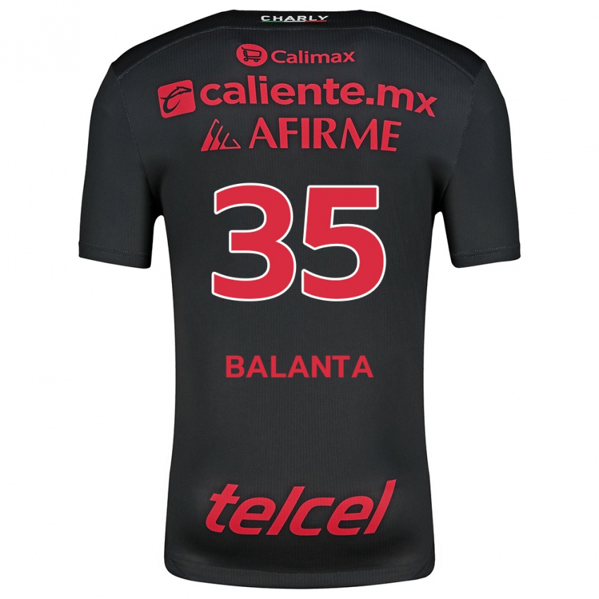 Kinder Kevin Balanta #35 Schwarz Rot Heimtrikot Trikot 2024/25 T-Shirt Österreich