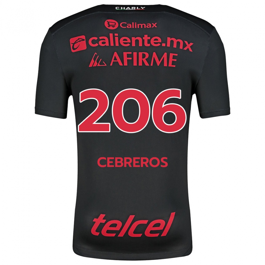 Kinder Luis Cebreros #206 Schwarz Rot Heimtrikot Trikot 2024/25 T-Shirt Österreich