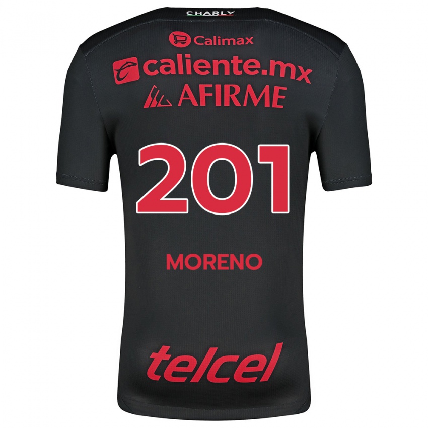 Kinder Jesús Moreno #201 Schwarz Rot Heimtrikot Trikot 2024/25 T-Shirt Österreich