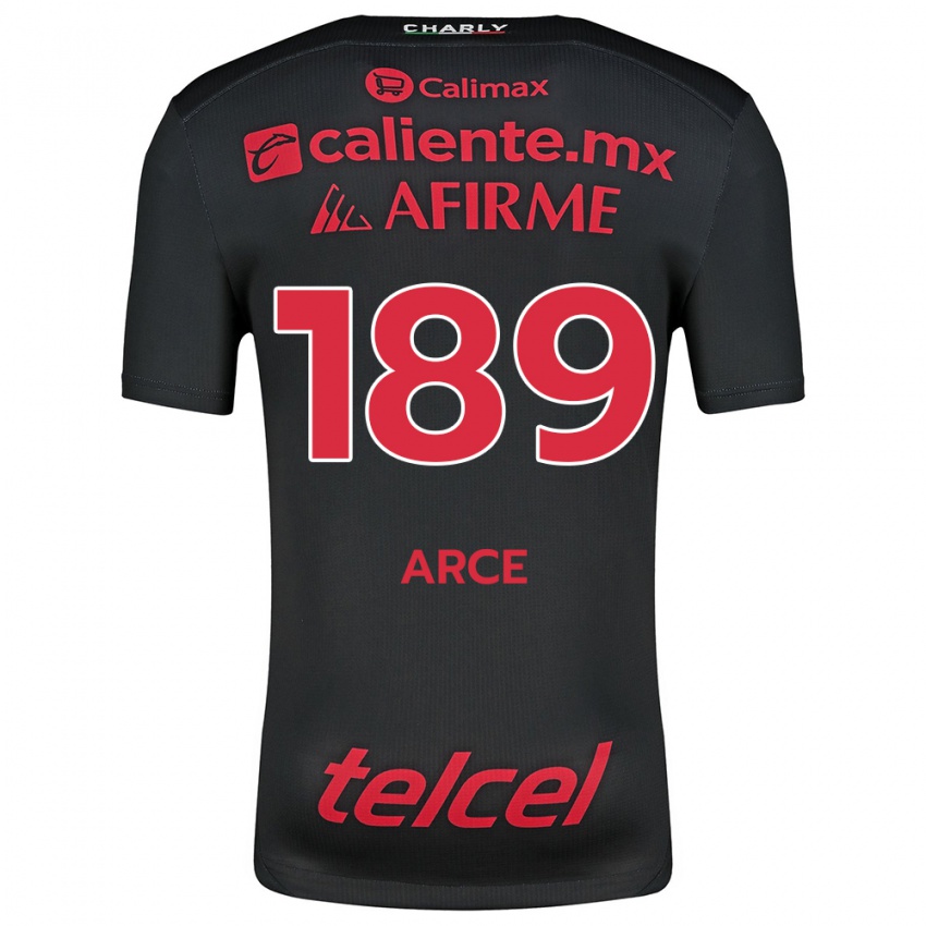 Kinder Diego Arce #189 Schwarz Rot Heimtrikot Trikot 2024/25 T-Shirt Österreich