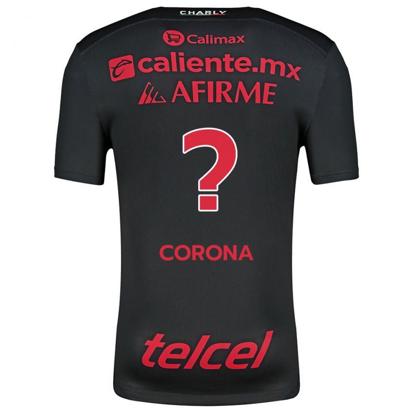 Kinder José Corona #0 Schwarz Rot Heimtrikot Trikot 2024/25 T-Shirt Österreich