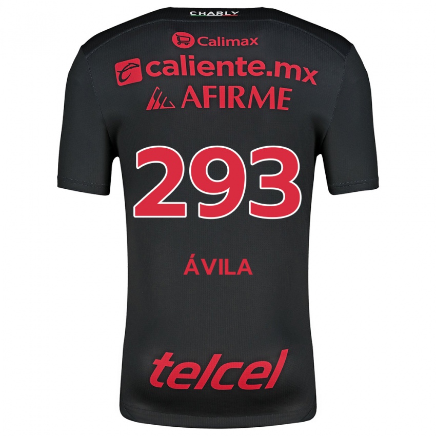 Kinder Daniel Ávila #293 Schwarz Rot Heimtrikot Trikot 2024/25 T-Shirt Österreich