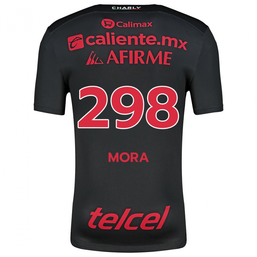 Kinder Gilberto Mora #298 Schwarz Rot Heimtrikot Trikot 2024/25 T-Shirt Österreich