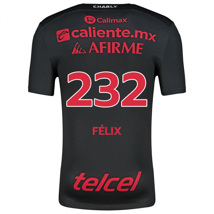 Kinder Erick Félix #232 Schwarz Rot Heimtrikot Trikot 2024/25 T-Shirt Österreich