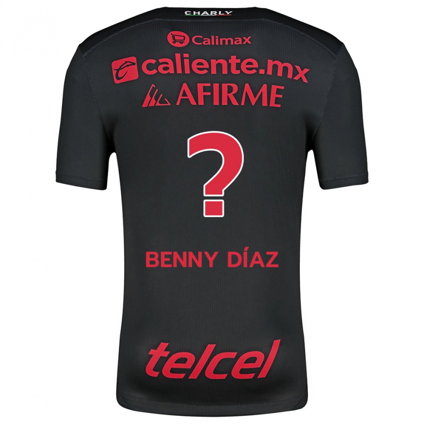 Kinder Benny Díaz #0 Schwarz Rot Heimtrikot Trikot 2024/25 T-Shirt Österreich