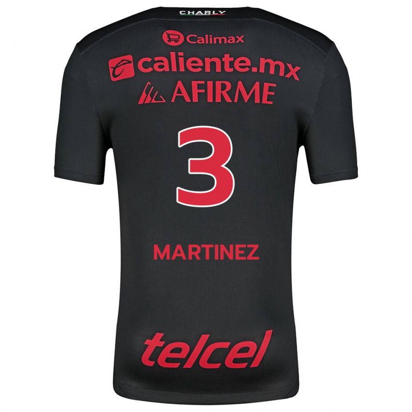 Kinder Nathaly Martínez #3 Schwarz Rot Heimtrikot Trikot 2024/25 T-Shirt Österreich