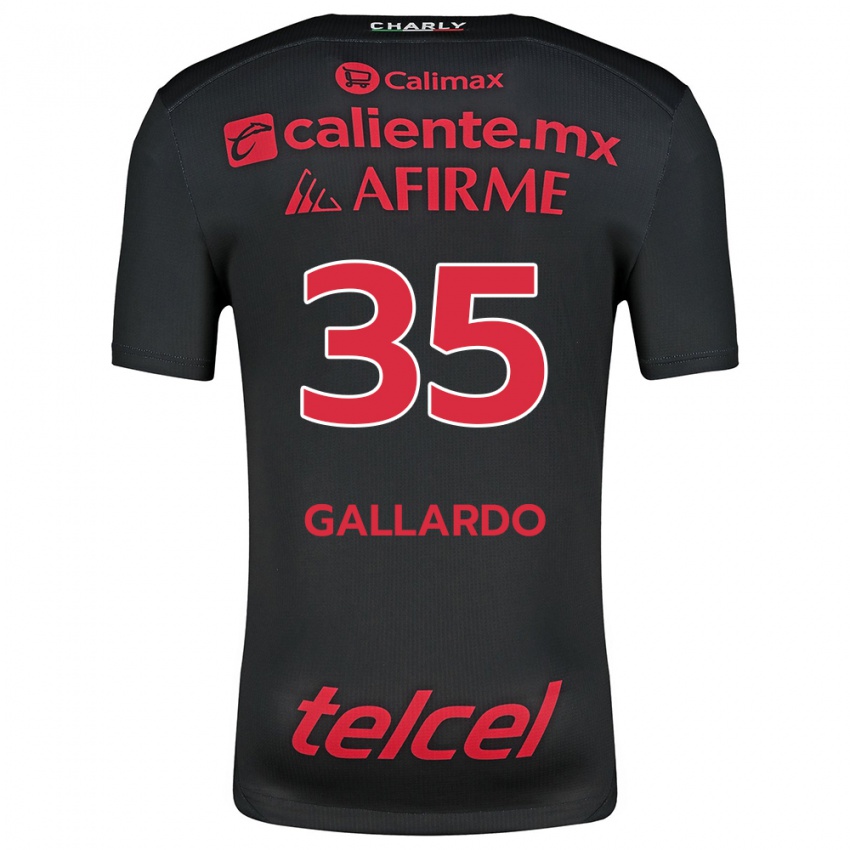 Kinder Gloriaisabel Gallardo #35 Schwarz Rot Heimtrikot Trikot 2024/25 T-Shirt Österreich