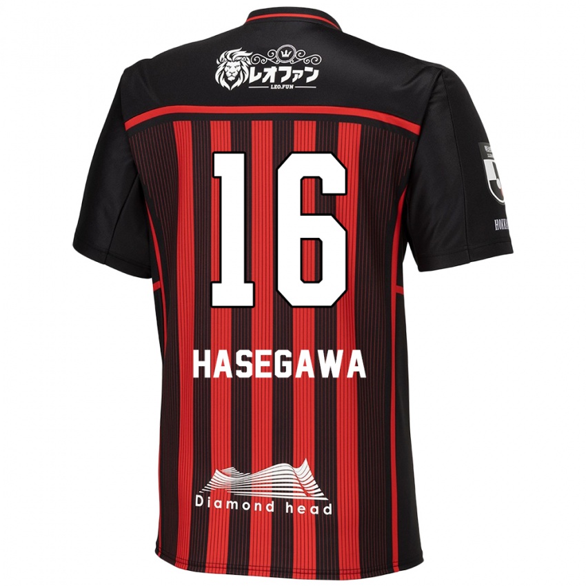 Kinder Tatsuya Hasegawa #16 Rot Schwarz Heimtrikot Trikot 2024/25 T-Shirt Österreich