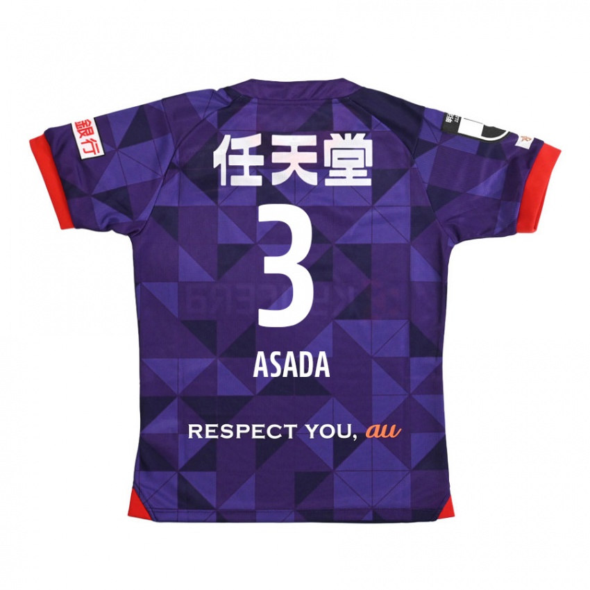 Kinder Shogo Asada #3 Lila Weiß Heimtrikot Trikot 2024/25 T-Shirt Österreich