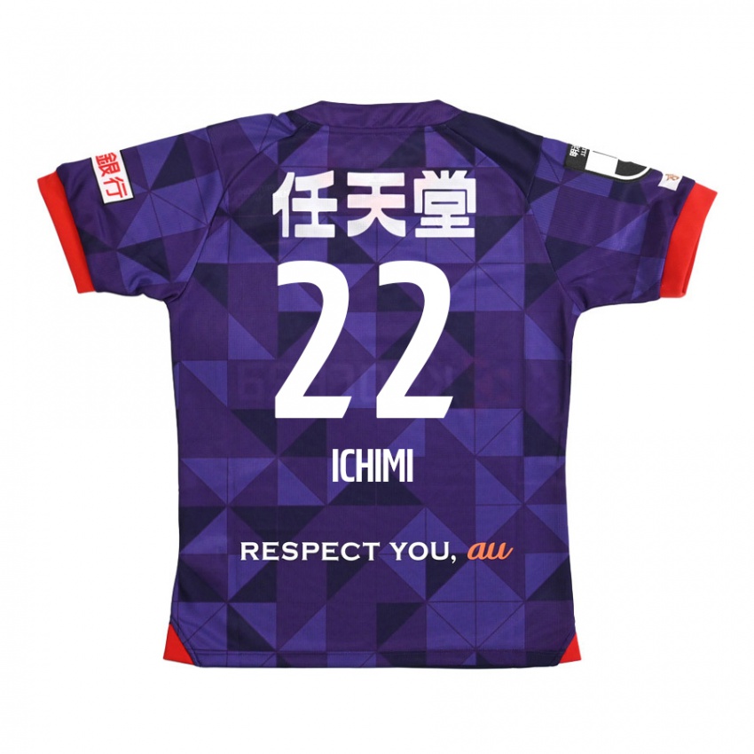 Kinder Kazunari Ichimi #22 Lila Weiß Heimtrikot Trikot 2024/25 T-Shirt Österreich