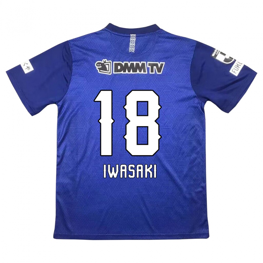 Kinder Yuto Iwasaki #18 Dunkelblau Heimtrikot Trikot 2024/25 T-Shirt Österreich