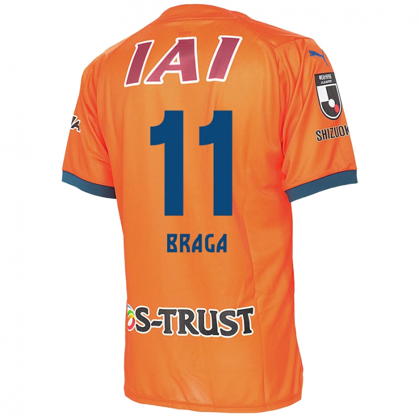 Kinder Lucas Braga #11 Orange Blau Heimtrikot Trikot 2024/25 T-Shirt Österreich