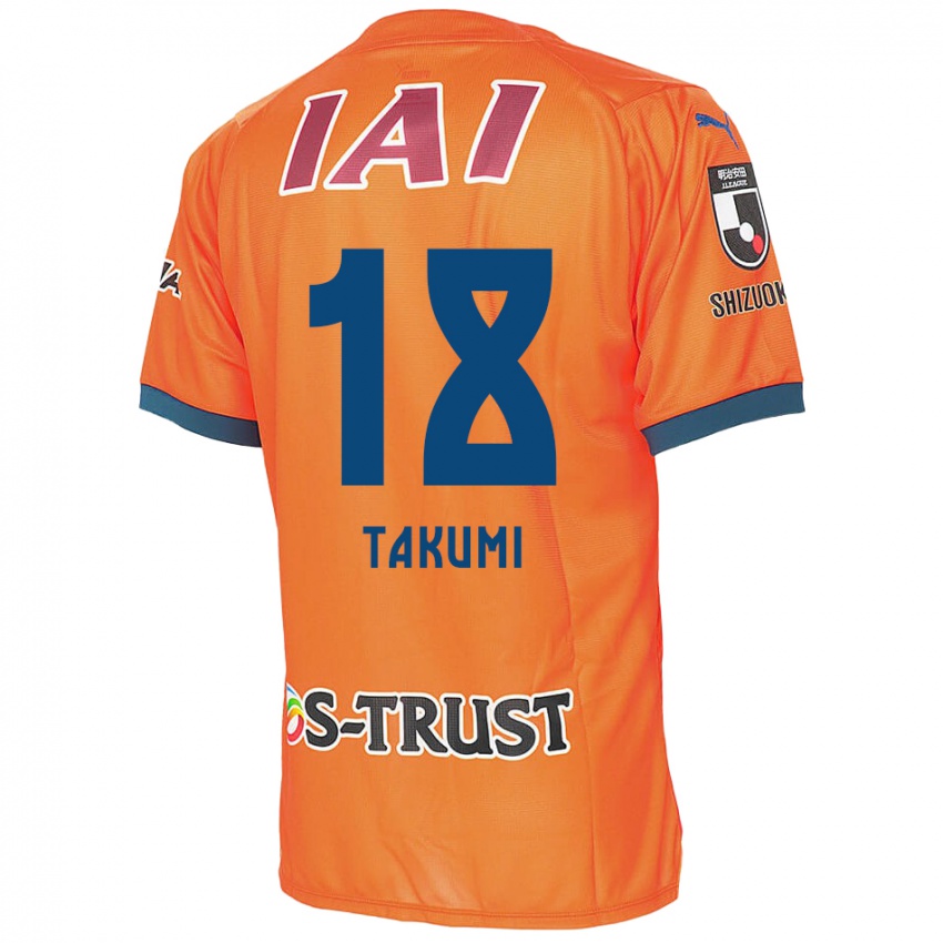 Kinder Takumi Kato #18 Orange Blau Heimtrikot Trikot 2024/25 T-Shirt Österreich