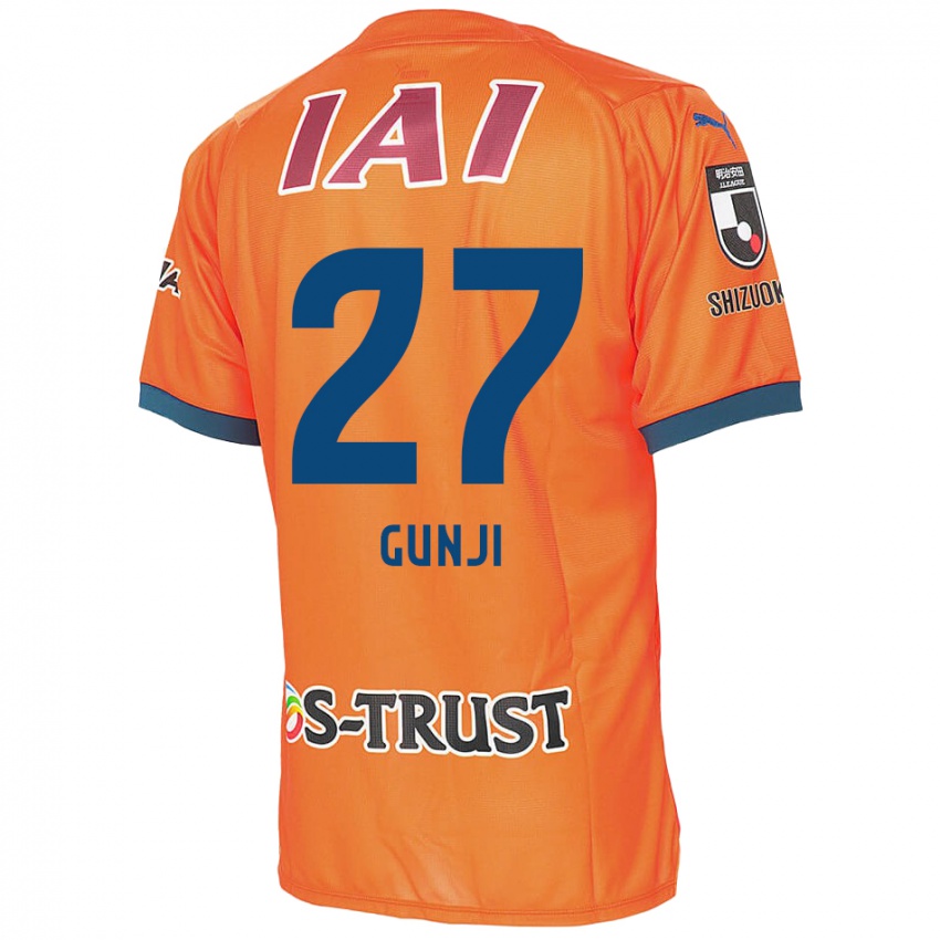 Kinder Riku Gunji #27 Orange Blau Heimtrikot Trikot 2024/25 T-Shirt Österreich