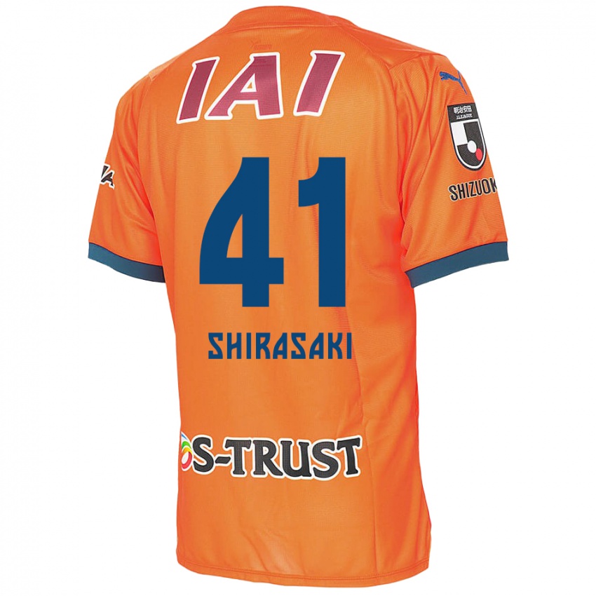 Kinder Ryohei Shirasaki #41 Orange Blau Heimtrikot Trikot 2024/25 T-Shirt Österreich