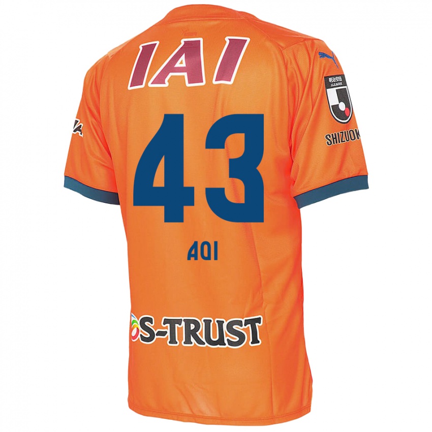 Kinder Aoi Ando #43 Orange Blau Heimtrikot Trikot 2024/25 T-Shirt Österreich