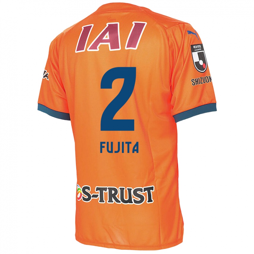 Kinder Shunsuke Fujita #2 Orange Blau Heimtrikot Trikot 2024/25 T-Shirt Österreich