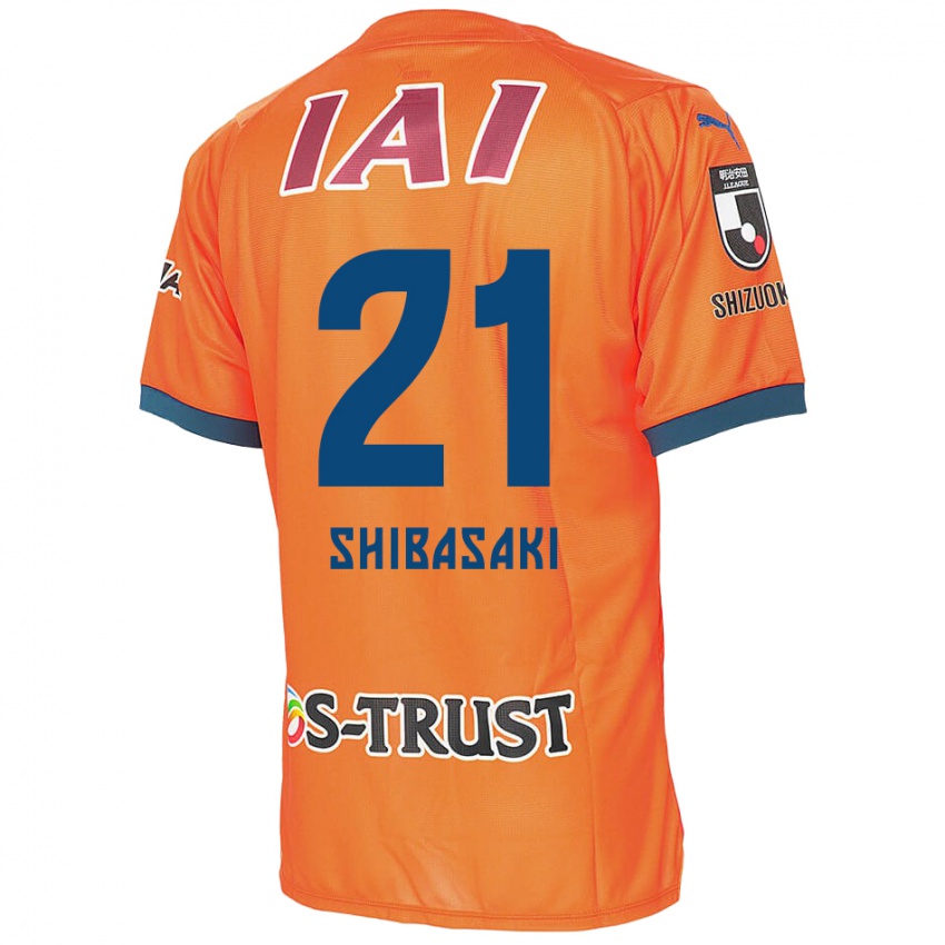 Kinder Kaito Shibasaki #21 Orange Blau Heimtrikot Trikot 2024/25 T-Shirt Österreich