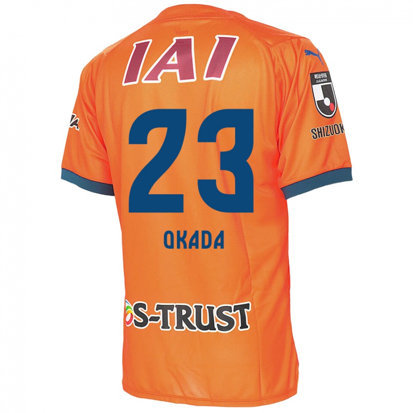 Kinder Shu Okada #23 Orange Blau Heimtrikot Trikot 2024/25 T-Shirt Österreich