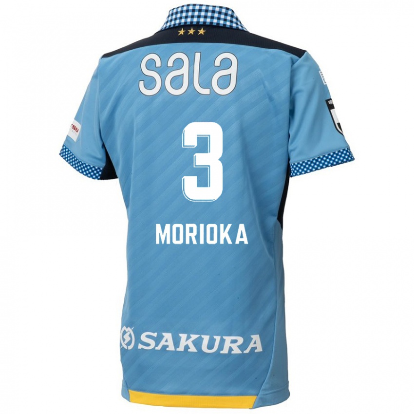 Kinder Riku Morioka #3 Blau Schwarz Heimtrikot Trikot 2024/25 T-Shirt Österreich