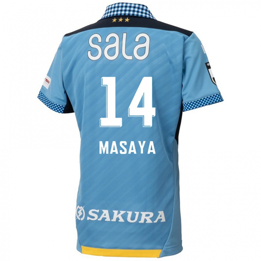 Kinder Masaya Matsumoto #14 Blau Schwarz Heimtrikot Trikot 2024/25 T-Shirt Österreich