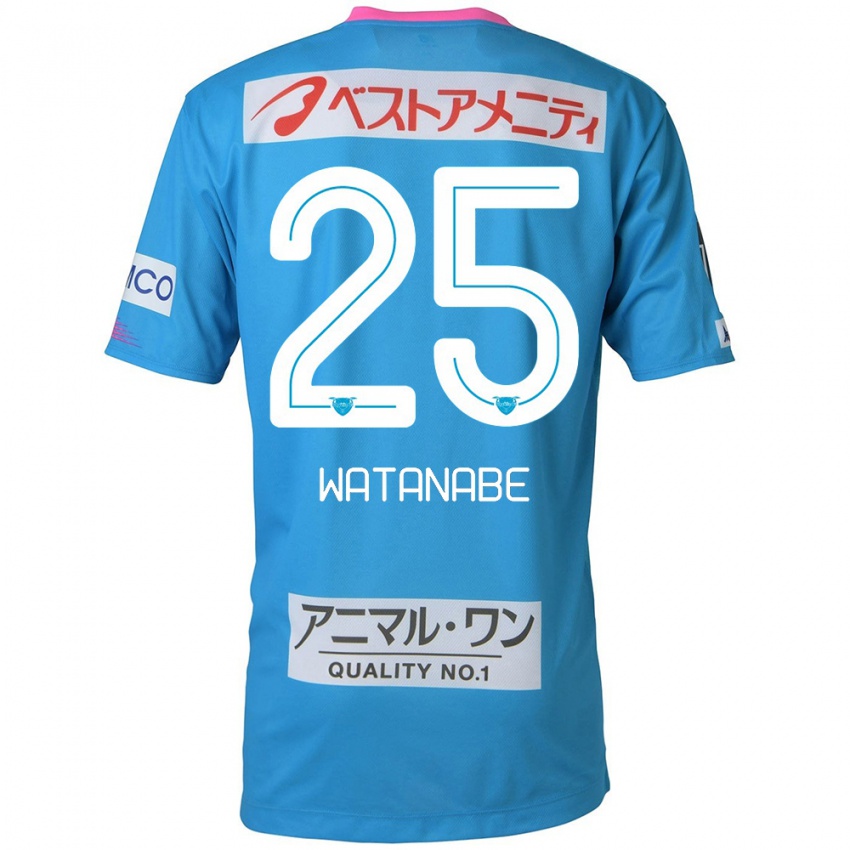 Kinder Ryohei Watanabe #25 Blau Rosa Heimtrikot Trikot 2024/25 T-Shirt Österreich